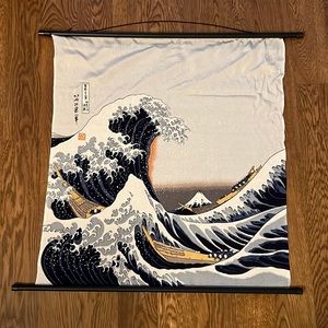 The Great Wave Off Kanagawa hanging cloth print from Japan wall decor